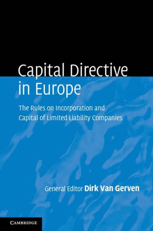 Cover of the book Capital Directive in Europe by Dirk Van Gerven, Cambridge University Press