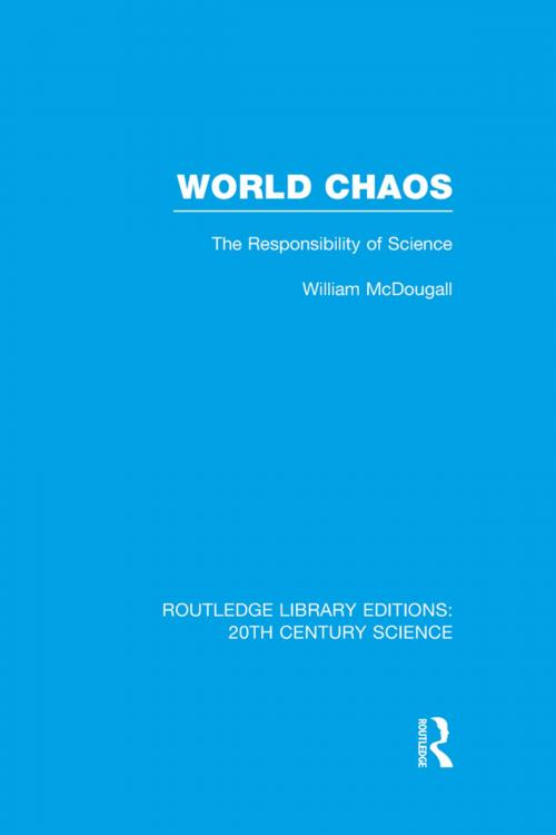 Cover of the book World Chaos by William McDougall, Taylor and Francis