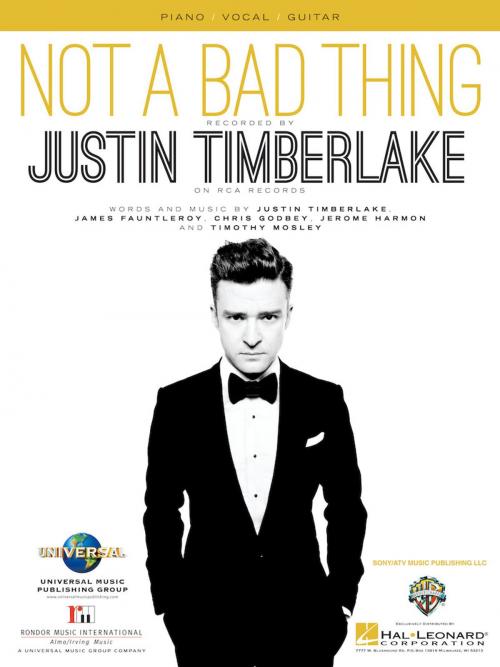 Cover of the book Not a Bad Thing by Justin Timberlake, Hal Leonard