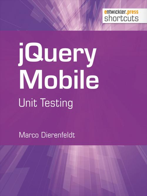 Cover of the book jQuery Mobile by Marco Dierenfeldt, entwickler.press