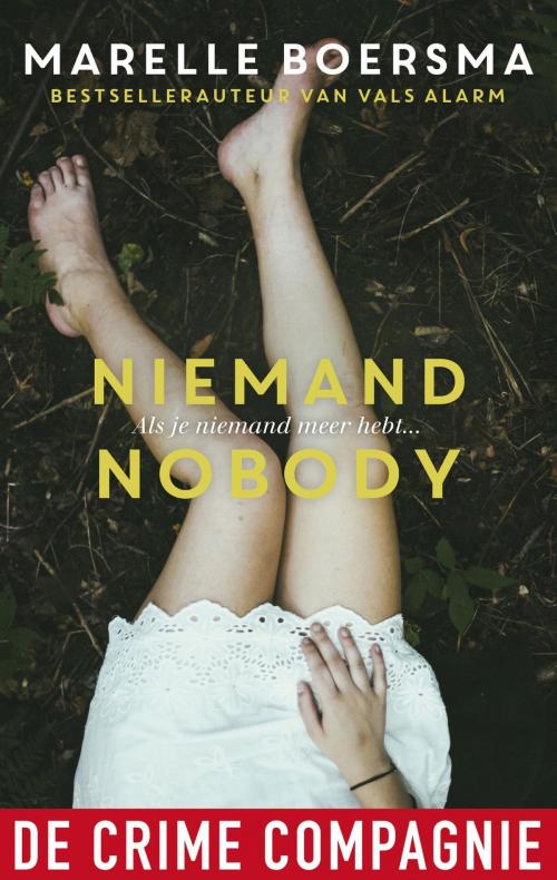 Cover of the book Nobody by Marelle Boersma, De Crime Compagnie