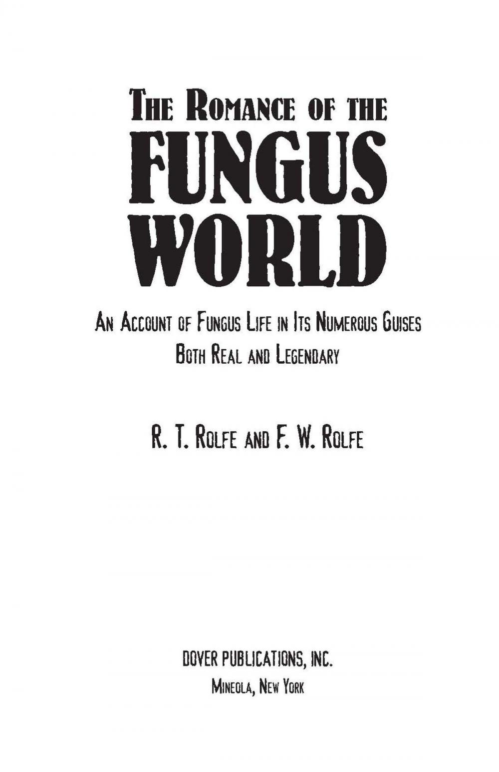 Big bigCover of The Romance of the Fungus World