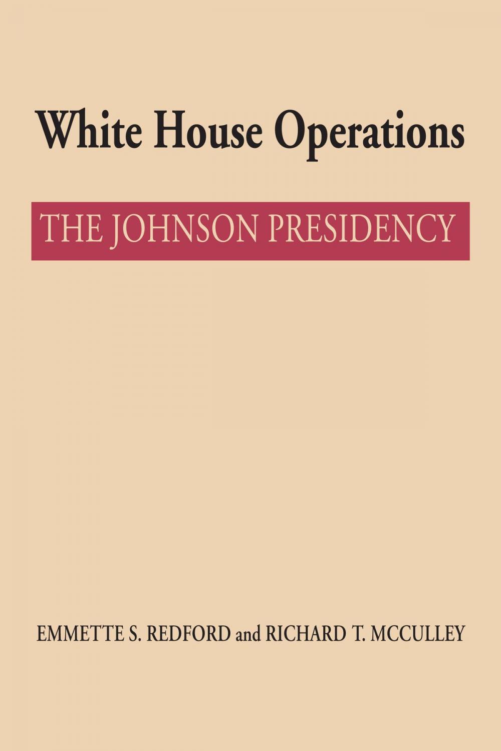 Big bigCover of White House Operations