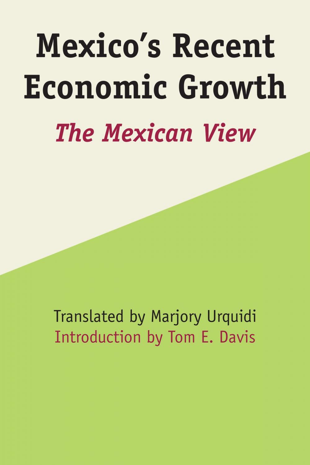 Big bigCover of Mexico's Recent Economic Growth