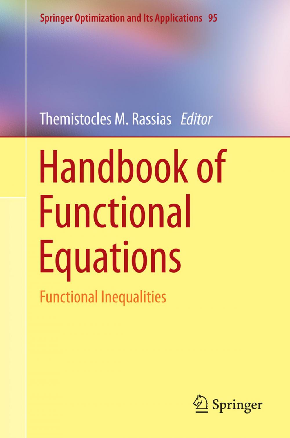 Big bigCover of Handbook of Functional Equations