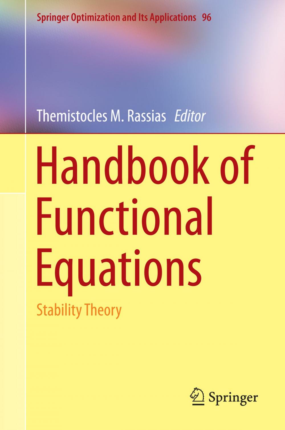 Big bigCover of Handbook of Functional Equations