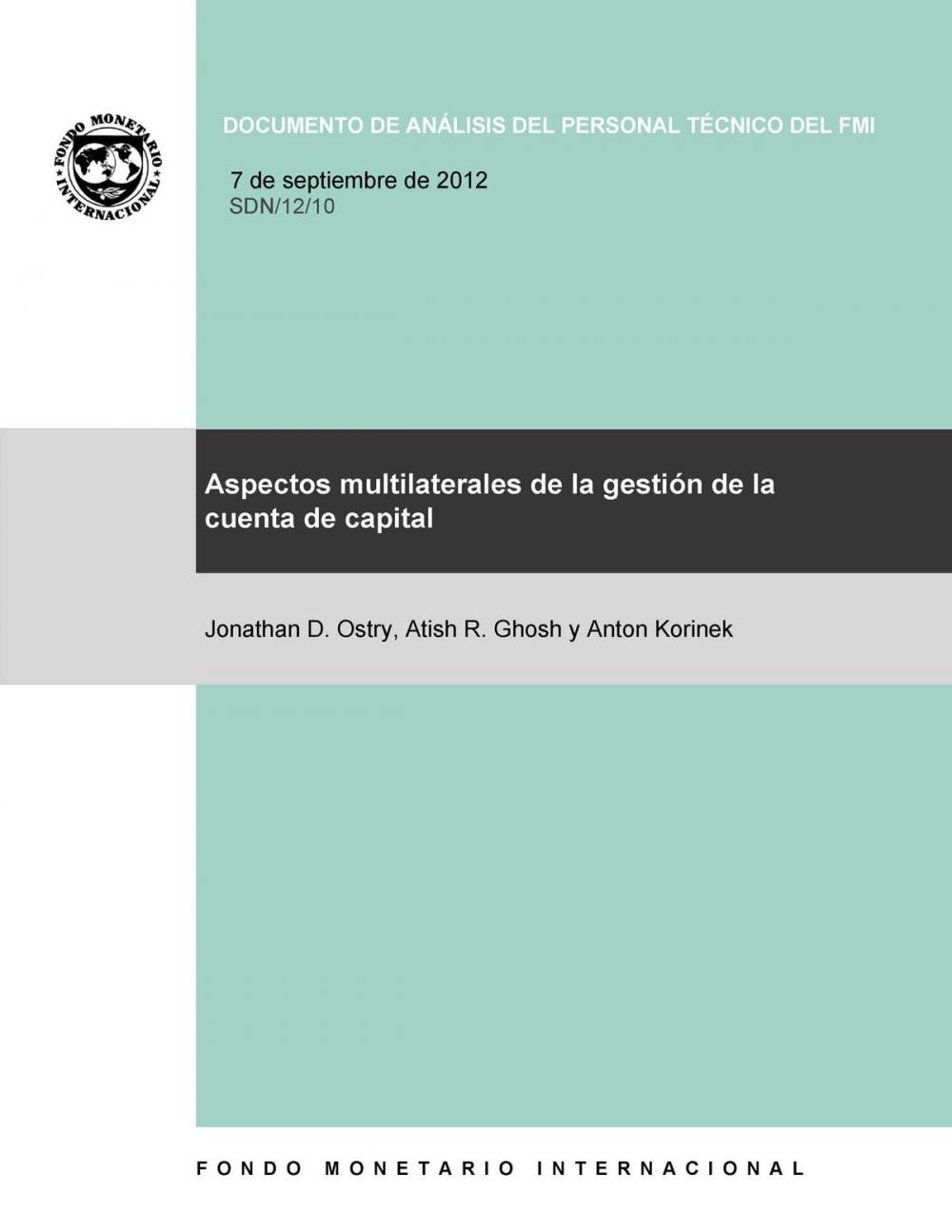 Big bigCover of Aspectos multilaterales de la gestión de la cuenta de capital