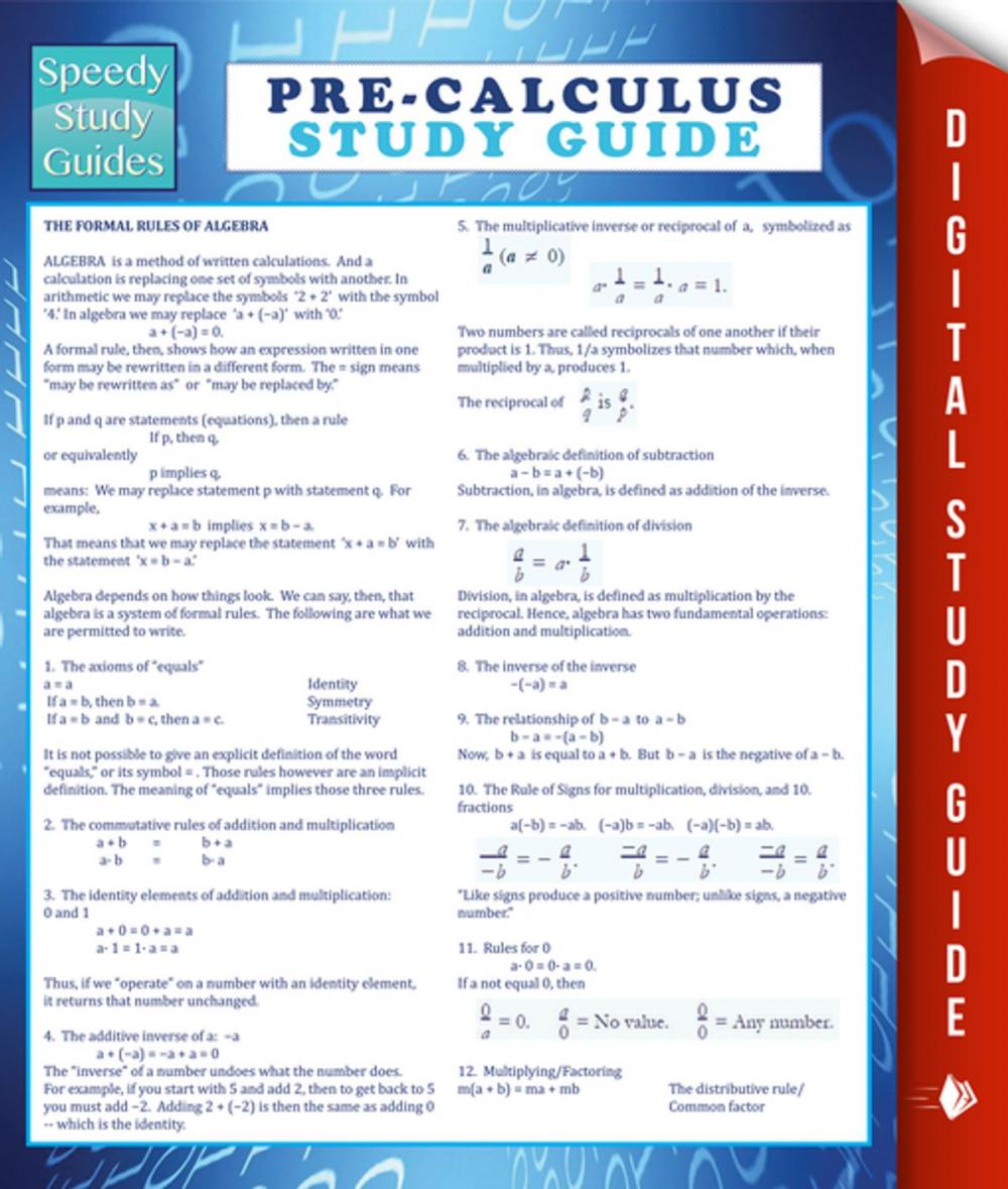 Big bigCover of Pre-Calculus Study Guide (Speedy Study Guide)