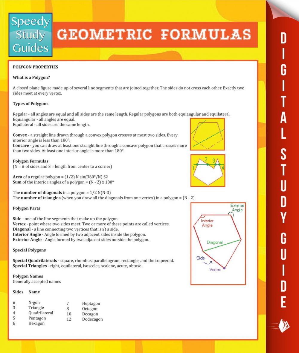 Big bigCover of Geometric Formulas (Speedy Study Guide)