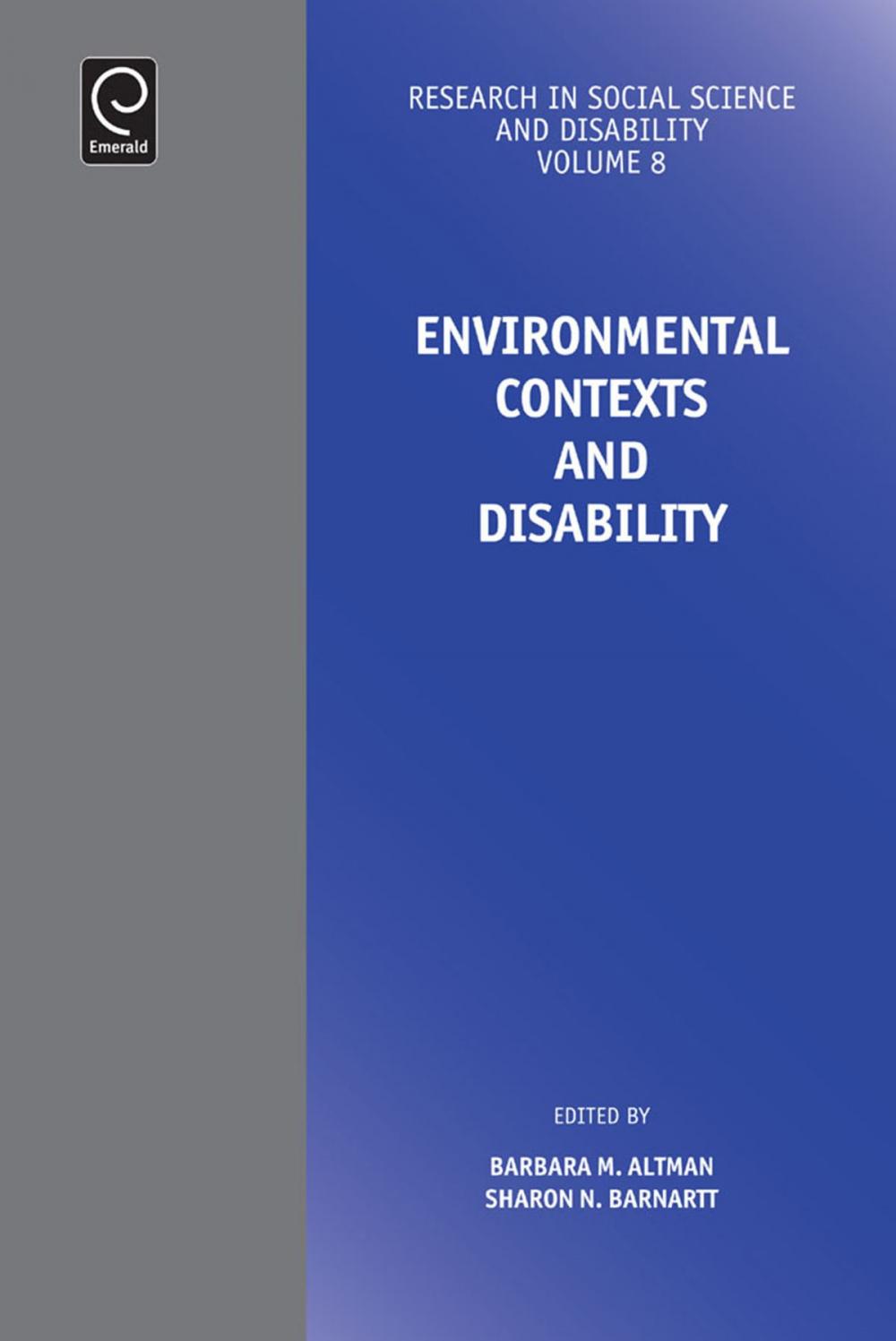 Big bigCover of Environmental Contexts and Disability