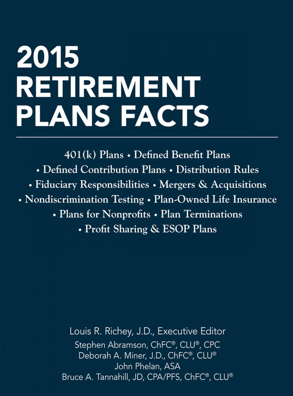 Big bigCover of 2015 Retirement Plans Facts