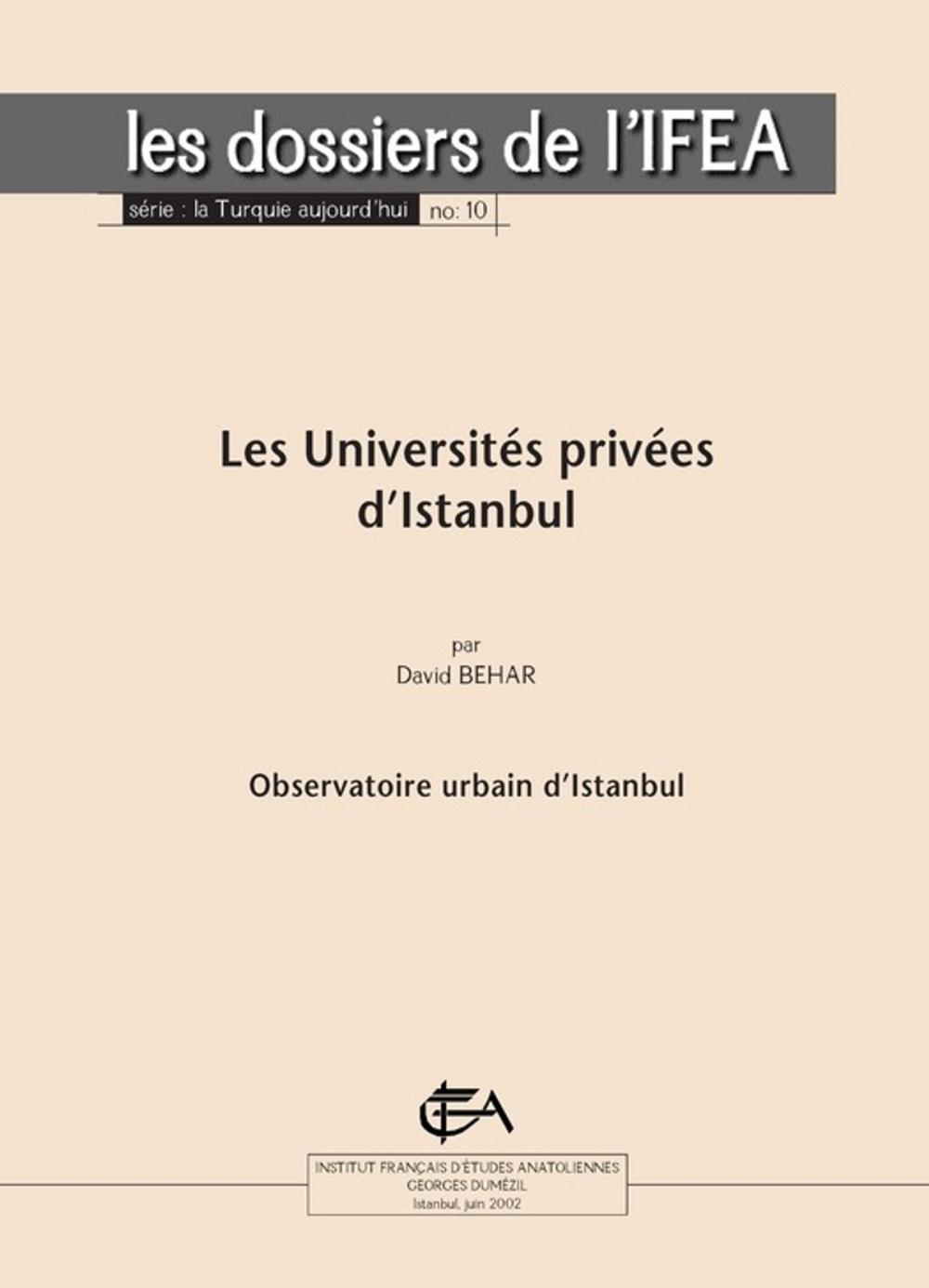 Big bigCover of Les Universités privées d'Istanbul