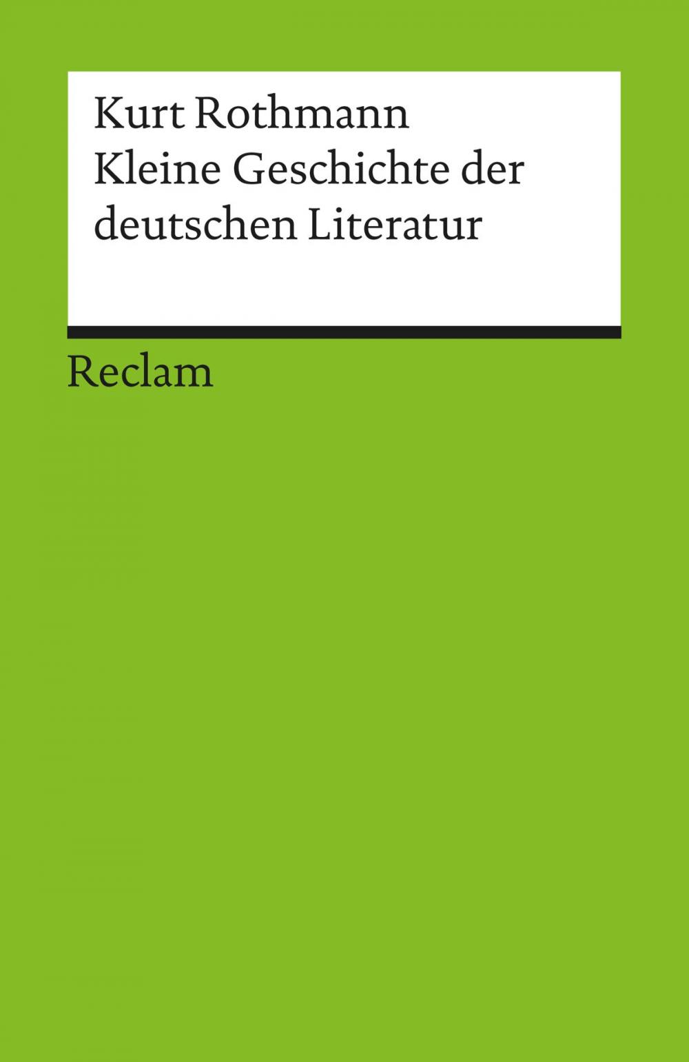 Big bigCover of Kleine Geschichte der deutschen Literatur