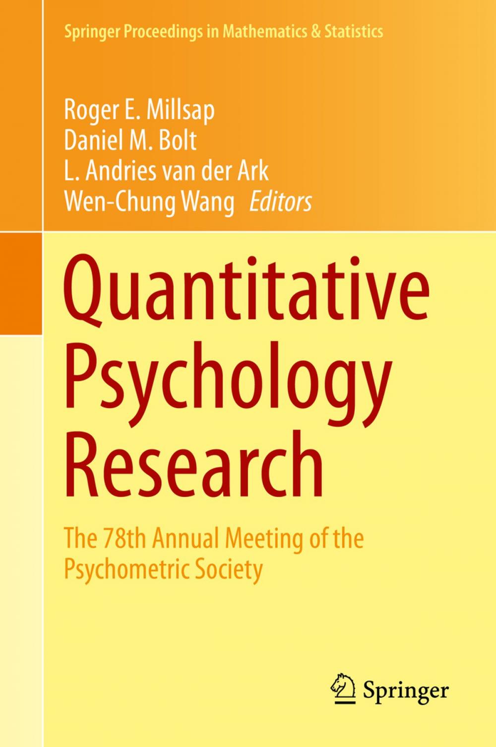 Big bigCover of Quantitative Psychology Research