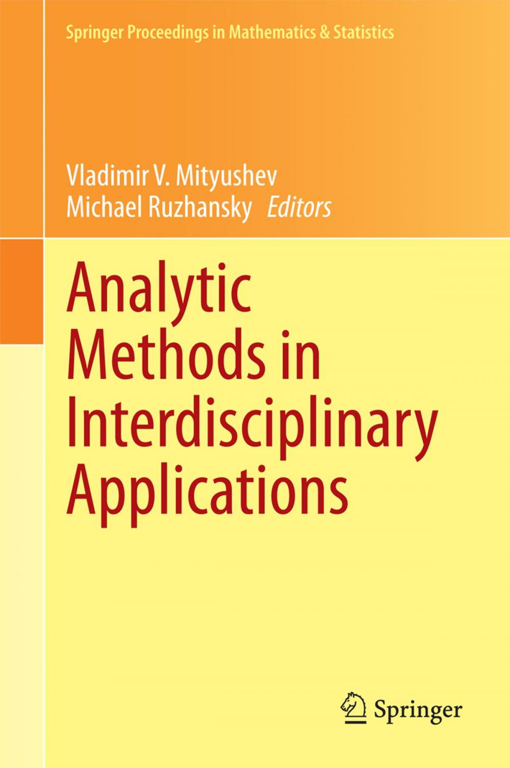 Big bigCover of Analytic Methods in Interdisciplinary Applications