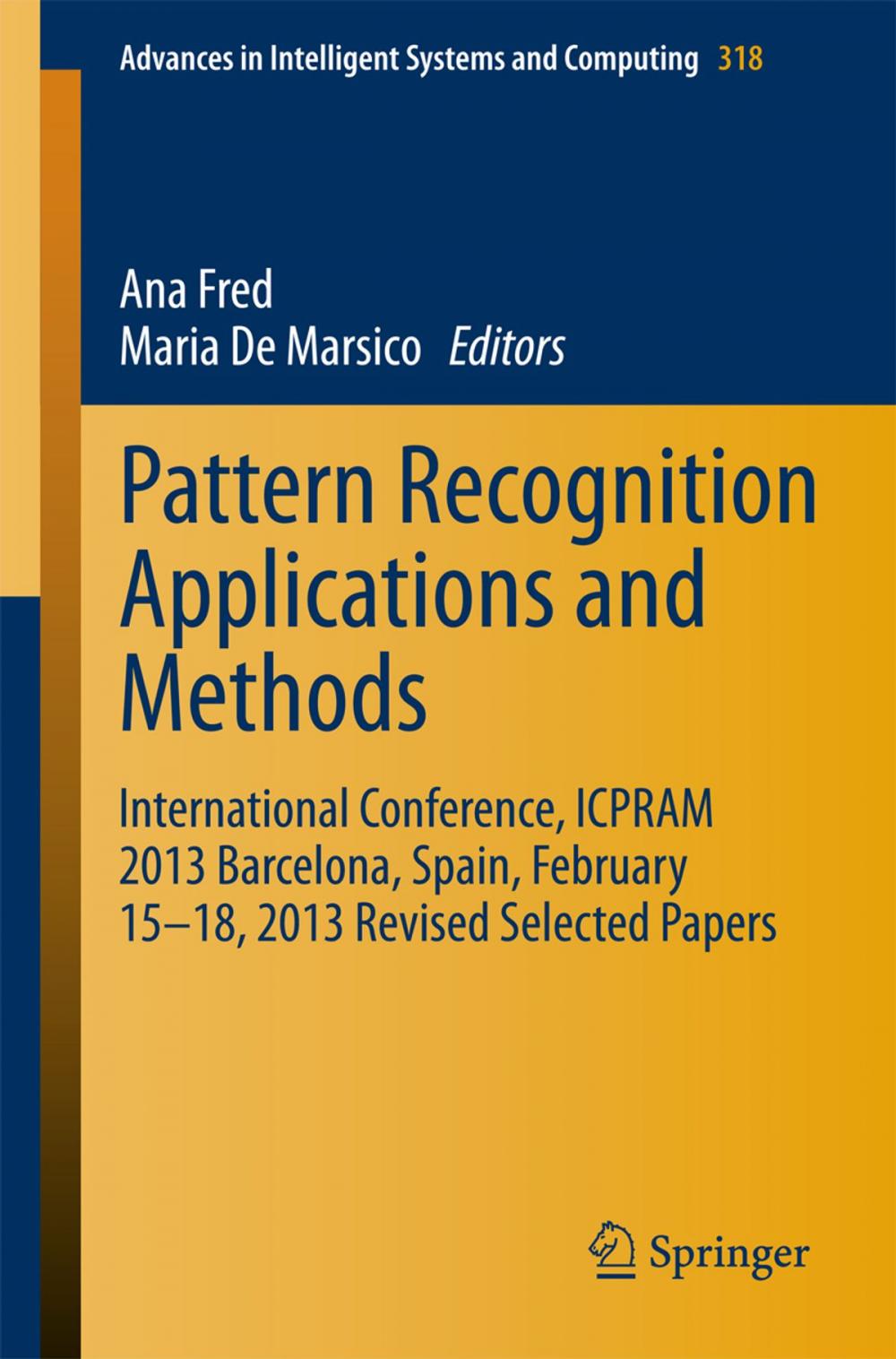 Big bigCover of Pattern Recognition Applications and Methods