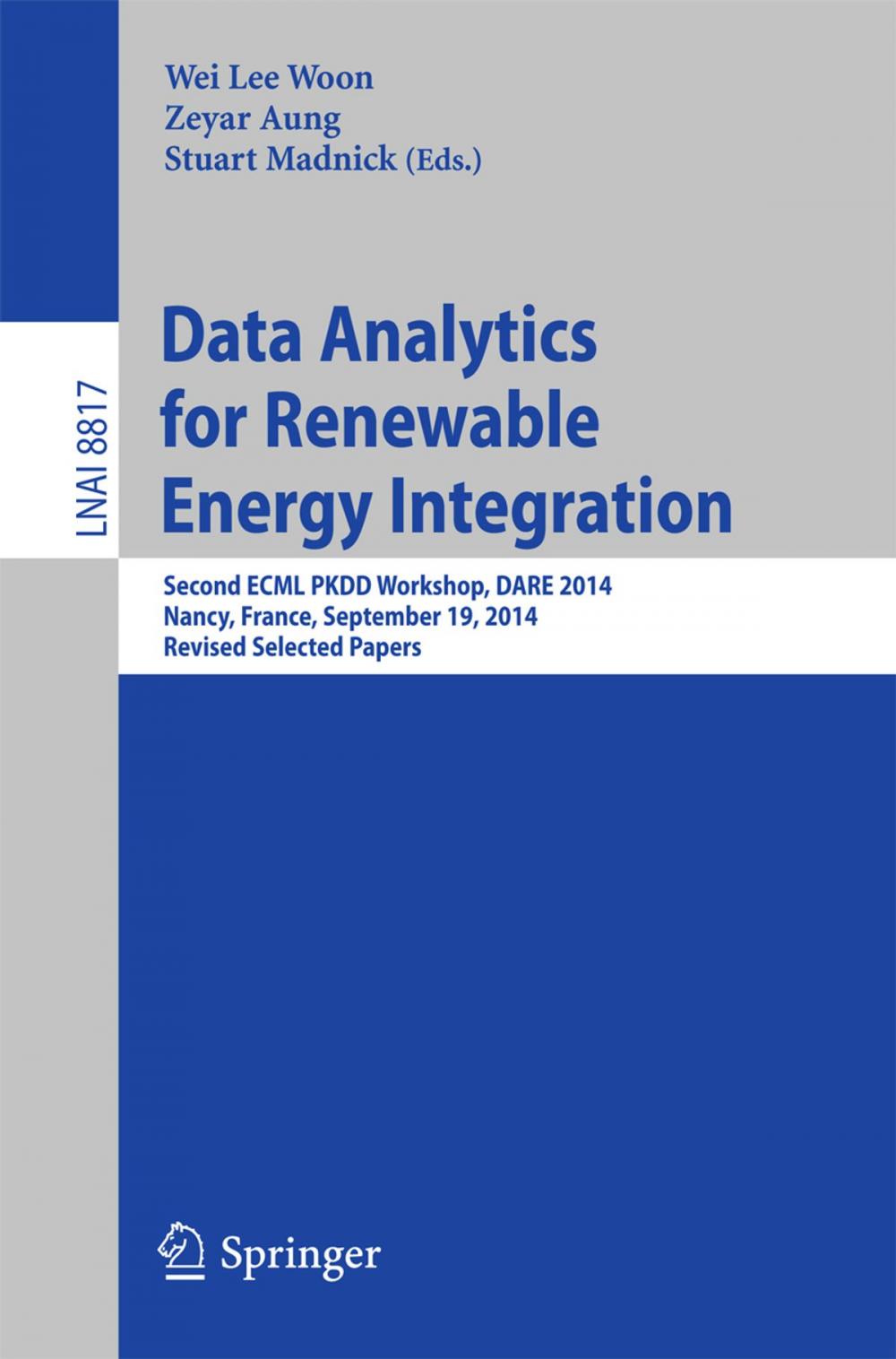 Big bigCover of Data Analytics for Renewable Energy Integration