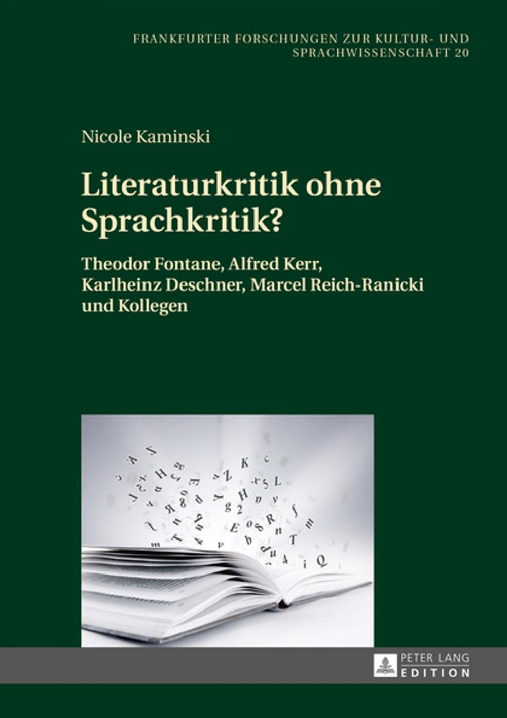 Big bigCover of Literaturkritik ohne Sprachkritik?