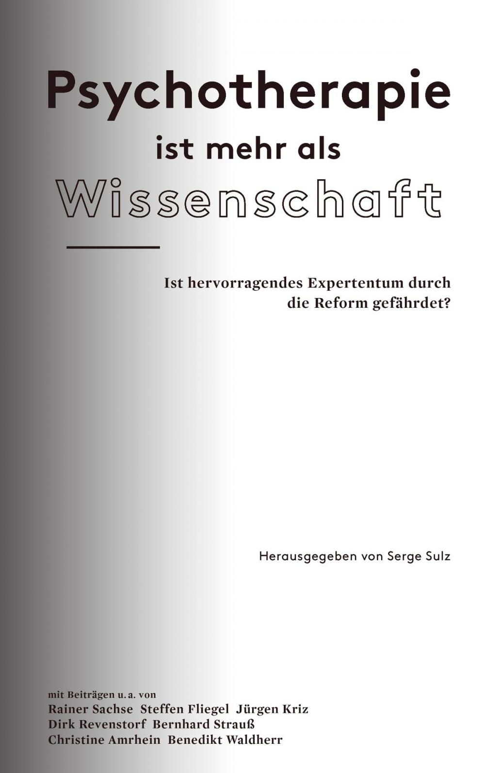 Big bigCover of Psychotherapie ist mehr als Wissenschaft