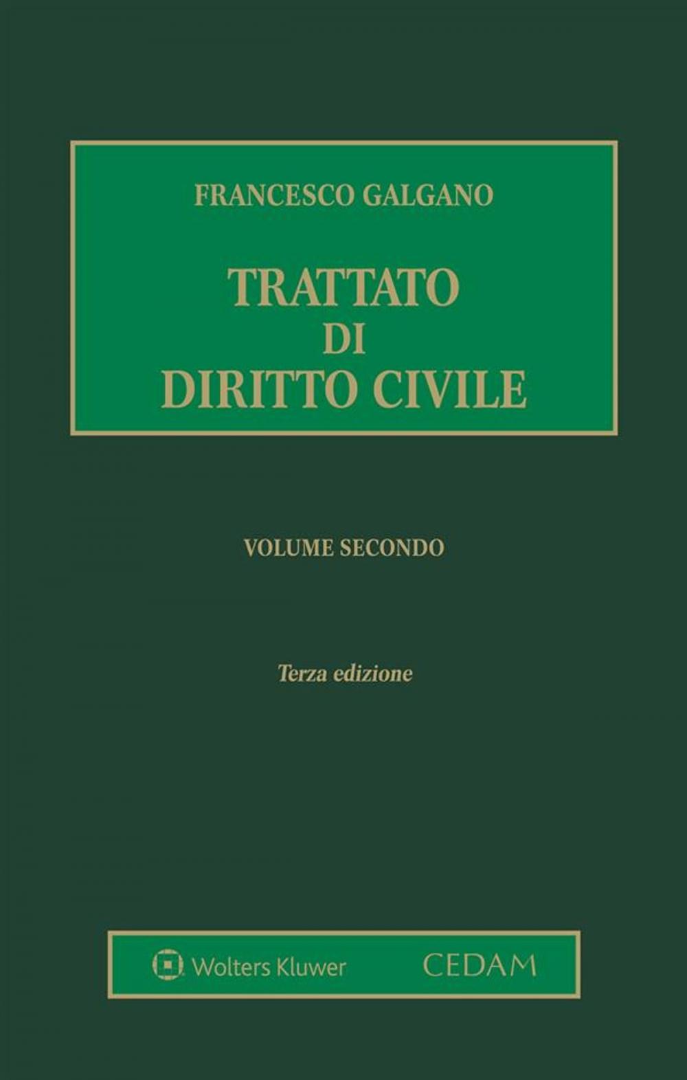 Big bigCover of Trattato di diritto civile. Volume secondo