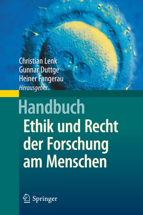 Cover of the book Handbuch Ethik und Recht der Forschung am Menschen by , Springer Berlin Heidelberg