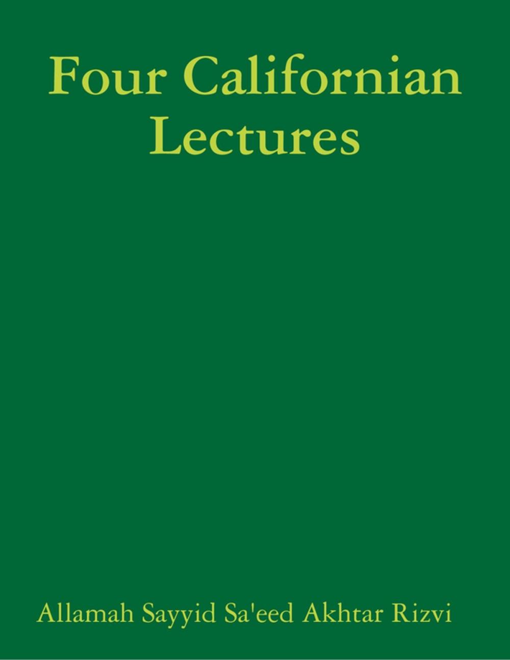 Big bigCover of Four Californian Lectures