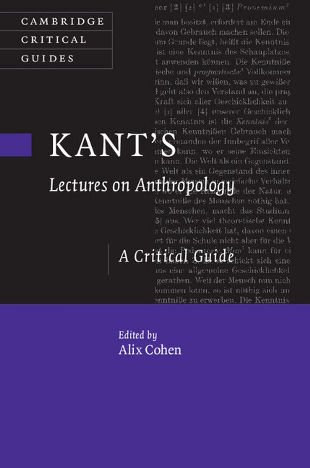 Big bigCover of Kant's Lectures on Anthropology