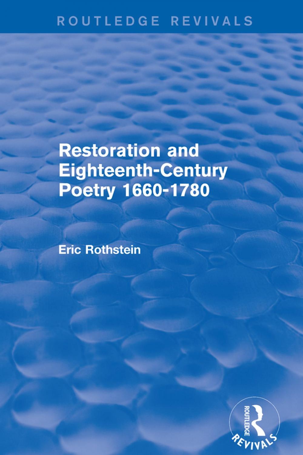 Big bigCover of Restoration and Eighteenth-Century Poetry 1660-1780 (Routledge Revivals)