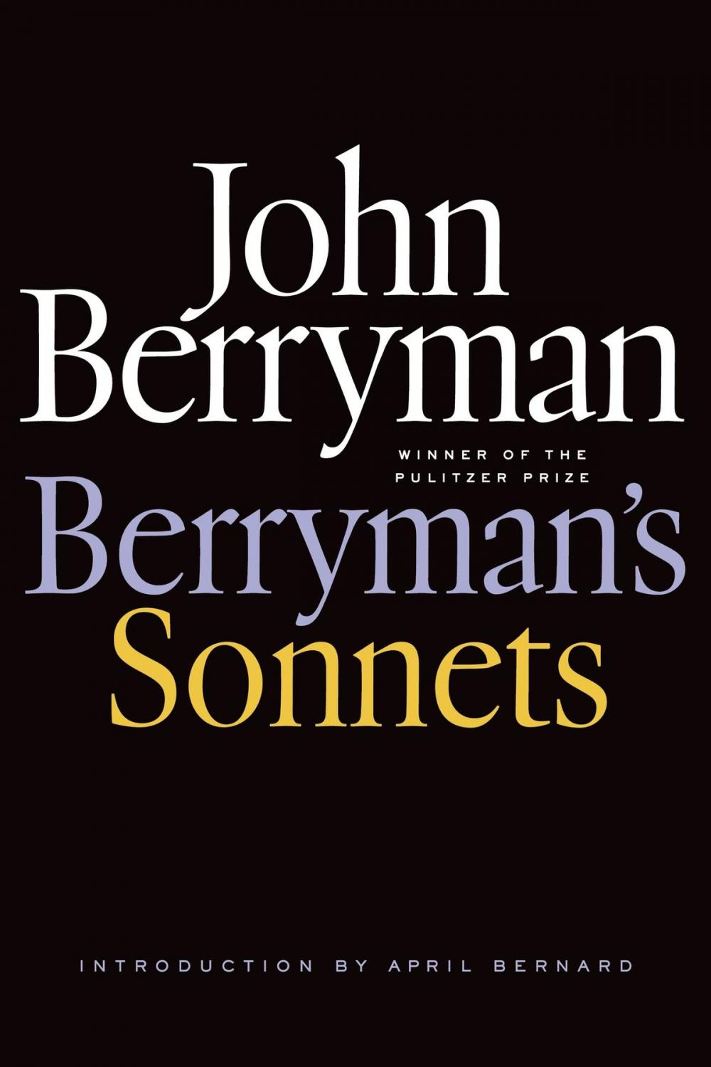 Big bigCover of Berryman's Sonnets