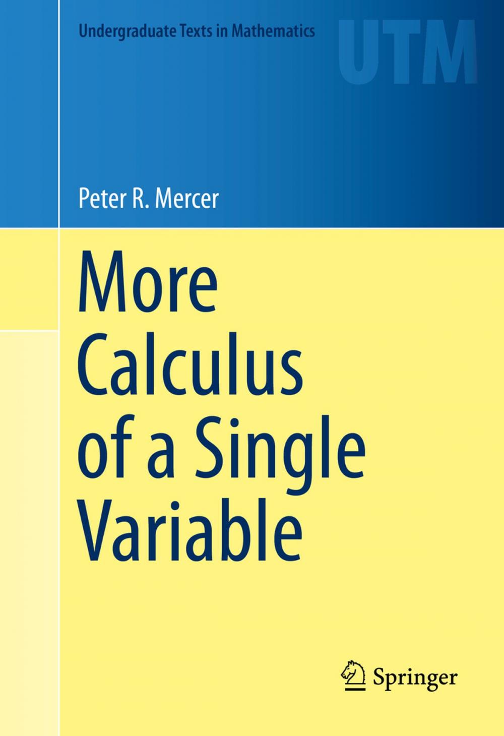 Big bigCover of More Calculus of a Single Variable