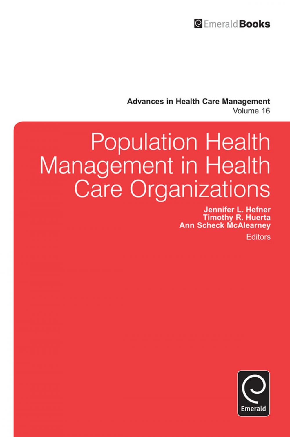 Big bigCover of Population Health Management in Health Care Organizations