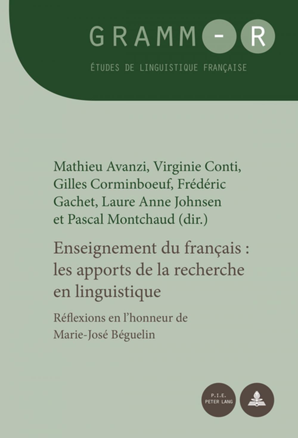 Big bigCover of Enseignement du français : les apports de la recherche en linguistique