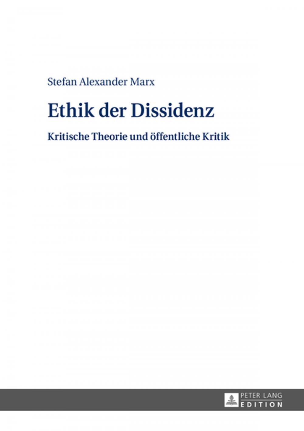 Big bigCover of Ethik der Dissidenz