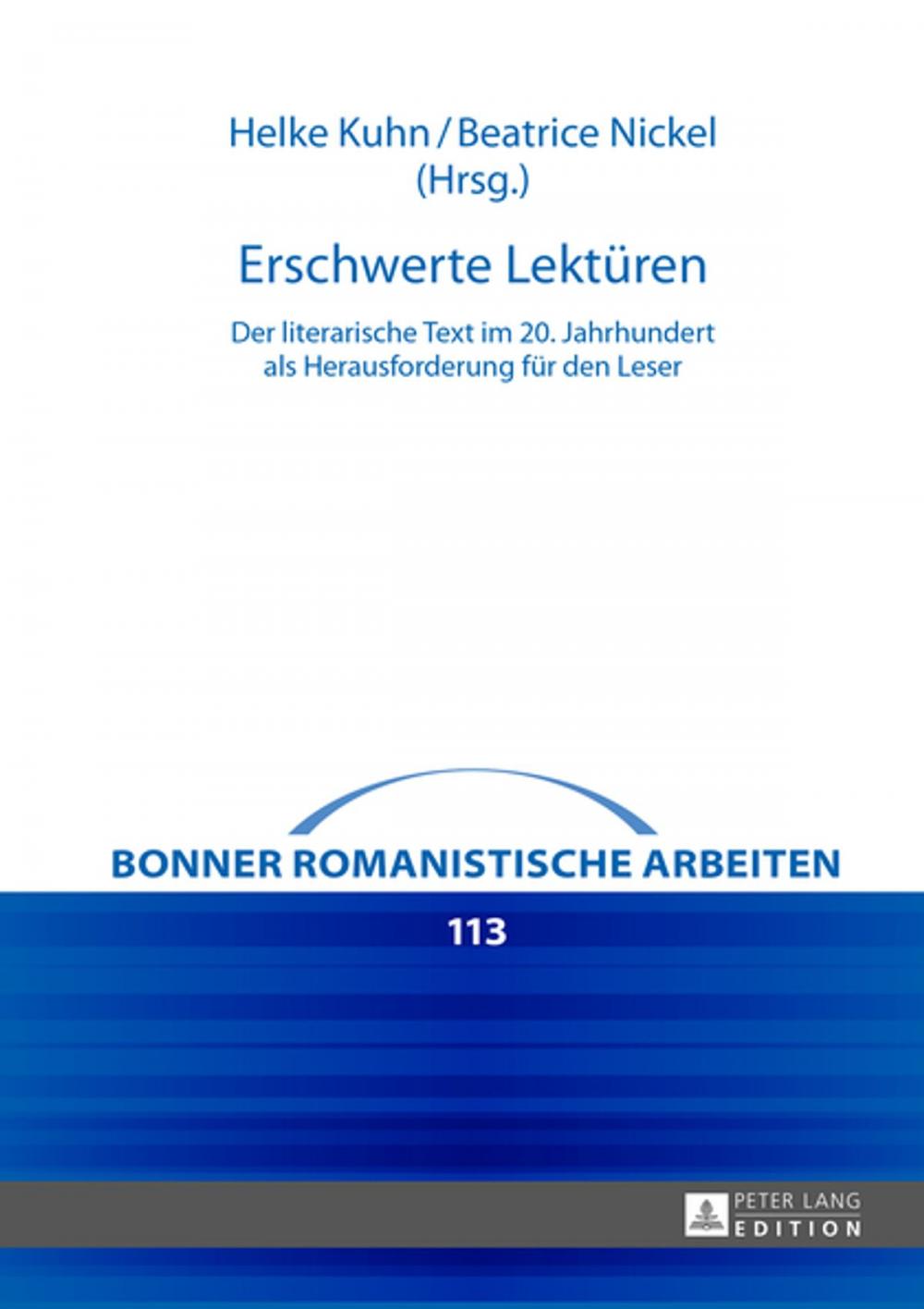 Big bigCover of Erschwerte Lektueren