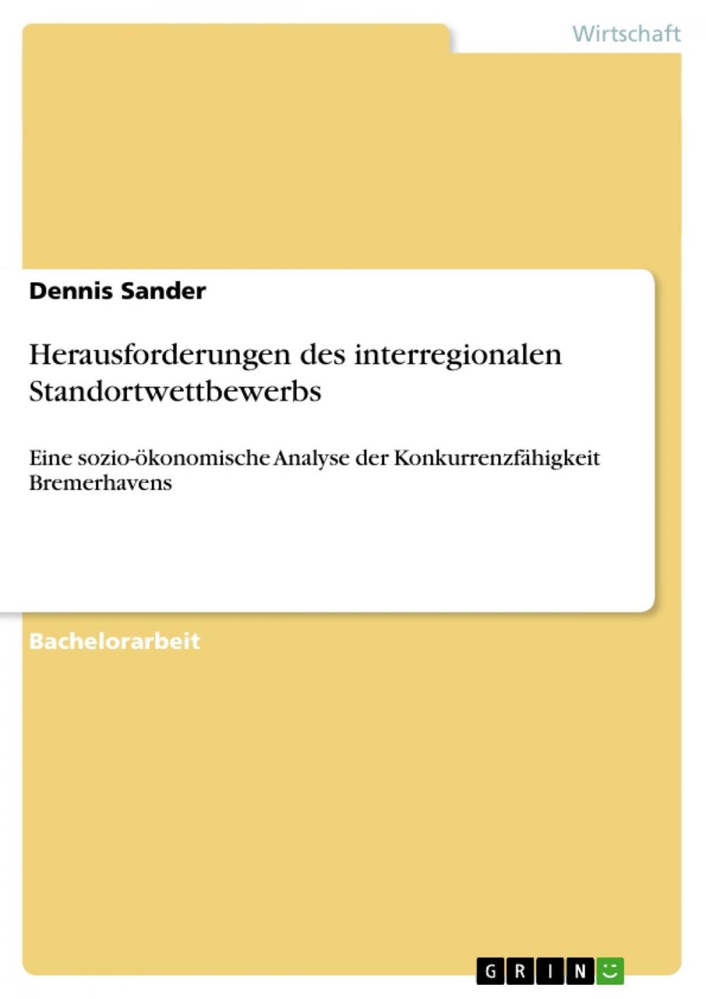 Big bigCover of Herausforderungen des interregionalen Standortwettbewerbs