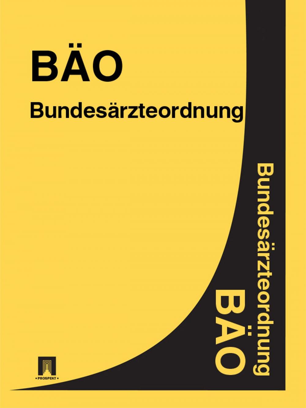 Big bigCover of Bundesärzteordnung - BÄO