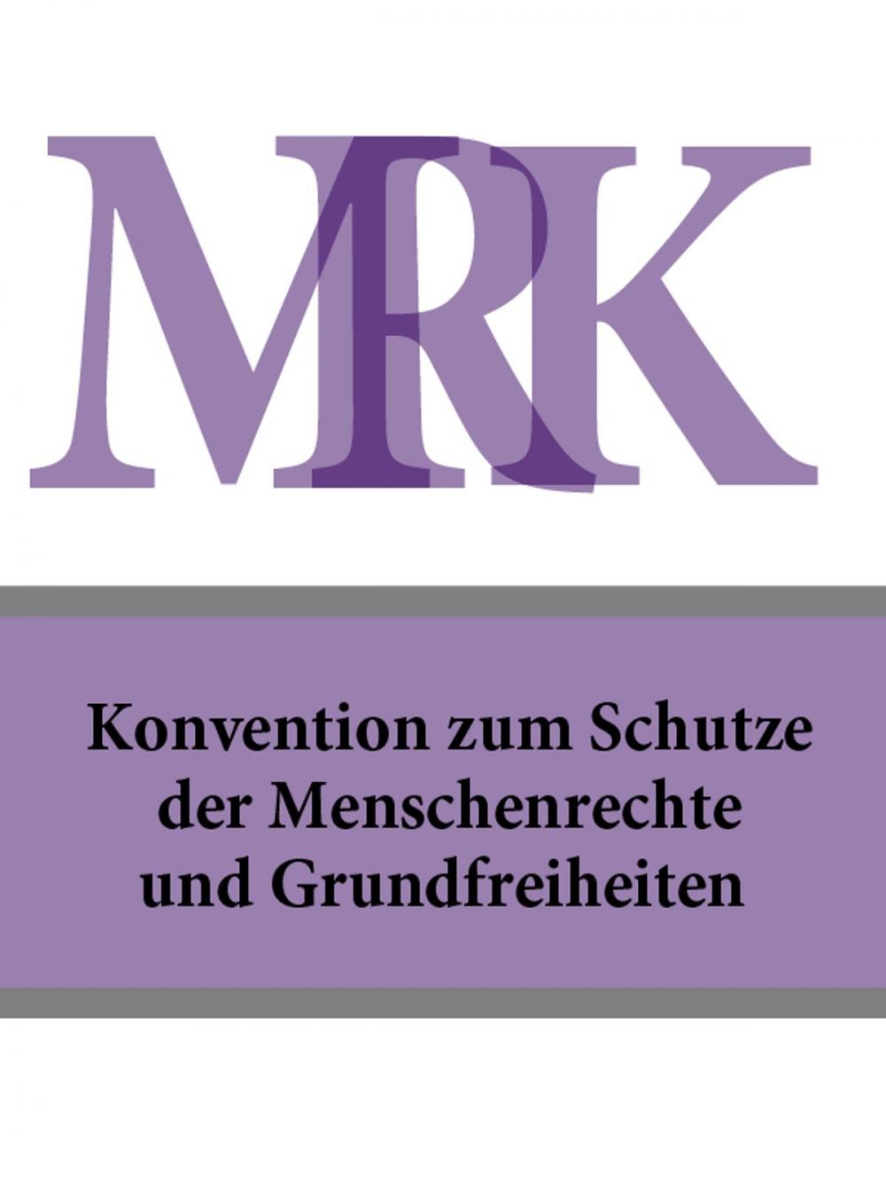 Big bigCover of Konvention zum Schutze der Menschenrechte und Grundfreiheiten - MRK