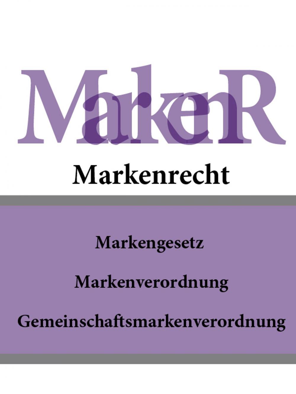 Big bigCover of Markenrecht - MarkenR