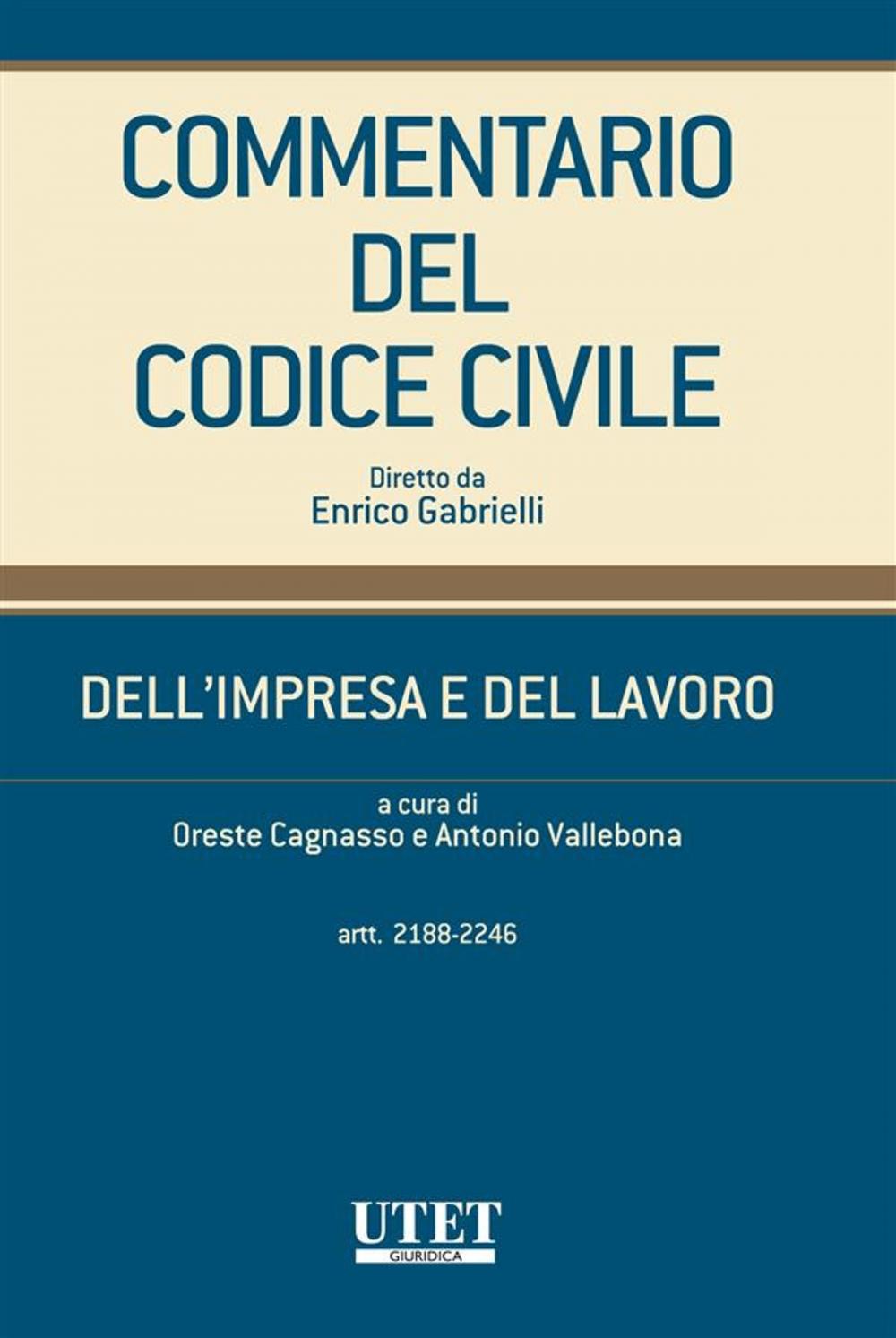 Big bigCover of Dell'impresa e del lavoro, artt. 2188-2246 - vol. IV