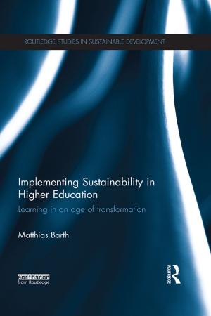 Cover of the book Implementing Sustainability in Higher Education by Ajay K. Rao