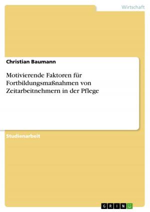 Cover of the book Motivierende Faktoren für Fortbildungsmaßnahmen von Zeitarbeitnehmern in der Pflege by Stefan Klein