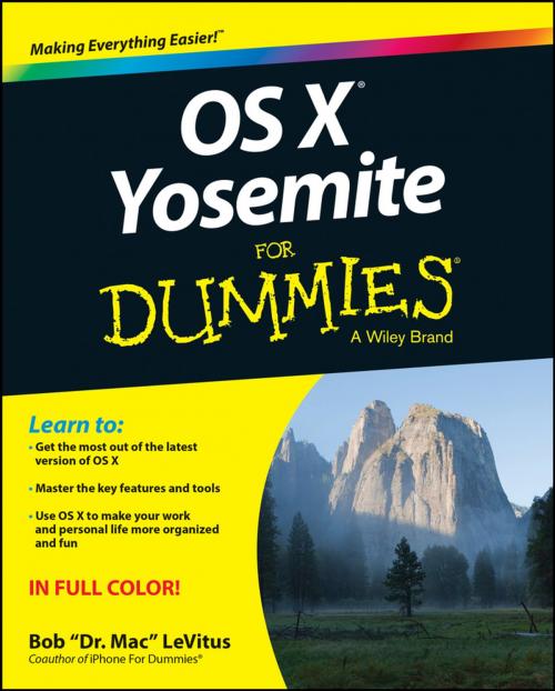 Cover of the book OS X Yosemite For Dummies by Bob LeVitus, Wiley