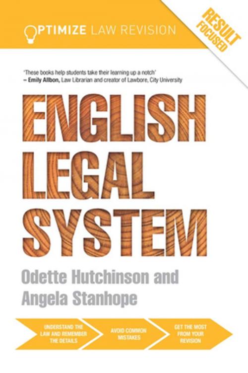 Cover of the book Optimize English Legal System by Angela Stanhope, Odette Hutchinson, Taylor and Francis