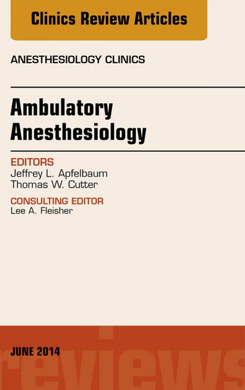 Big bigCover of Ambulatory Anesthesia, An Issue of Anesthesiology Clinics, E-Book