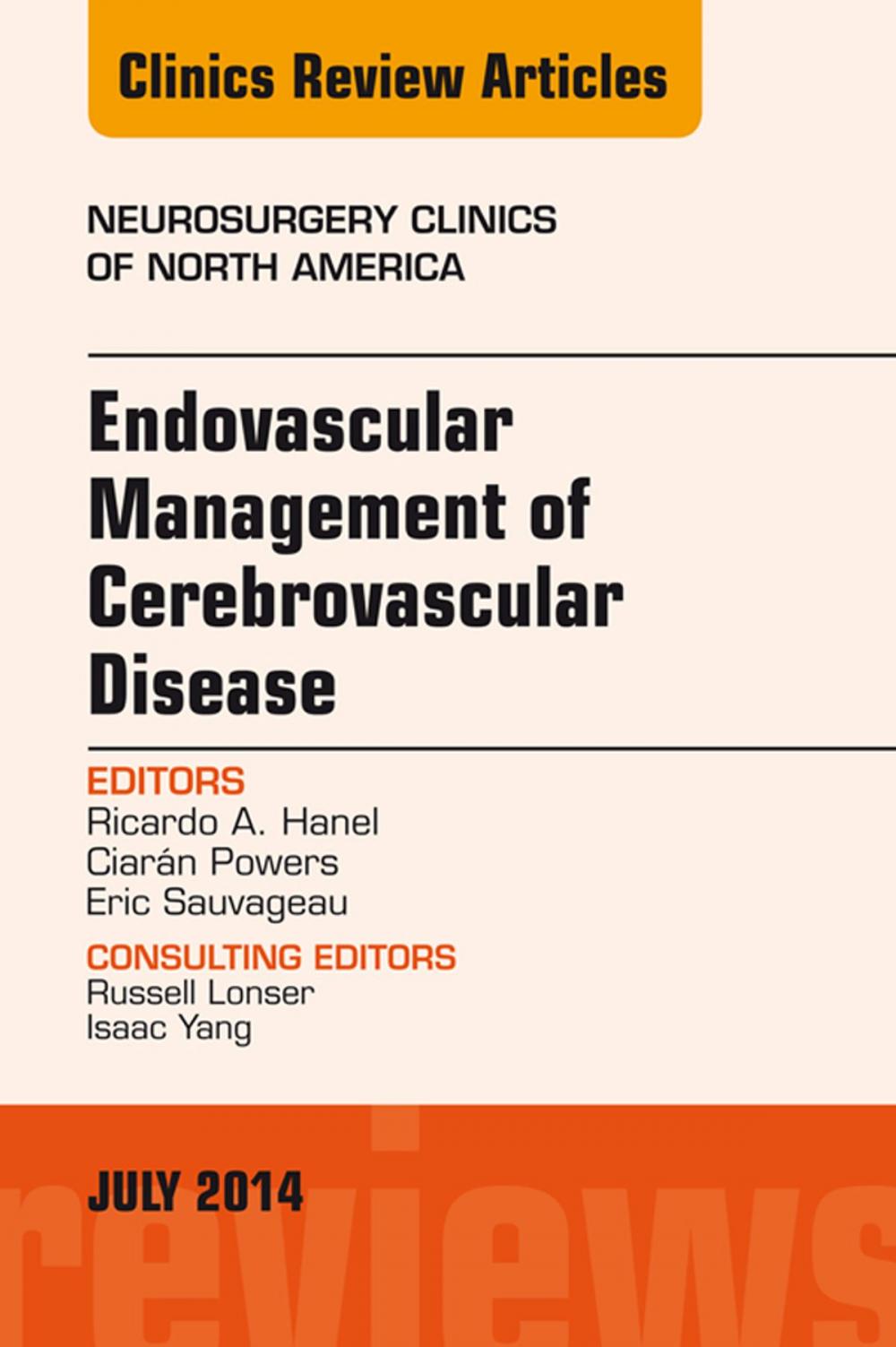 Big bigCover of Endovascular Management of Cerebrovascular Disease, An Issue of Neurosurgery Clinics of North America,