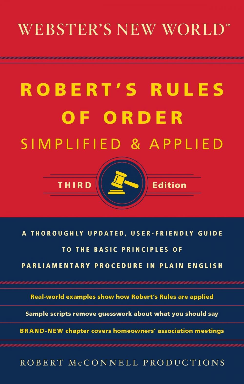 Big bigCover of Webster's New World Robert's Rules of Order Simplified and Applied, Third Edition
