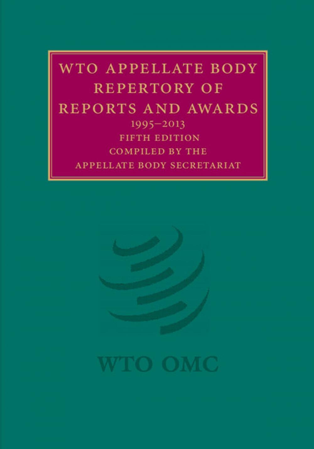 Big bigCover of WTO Appellate Body Repertory of Reports and Awards