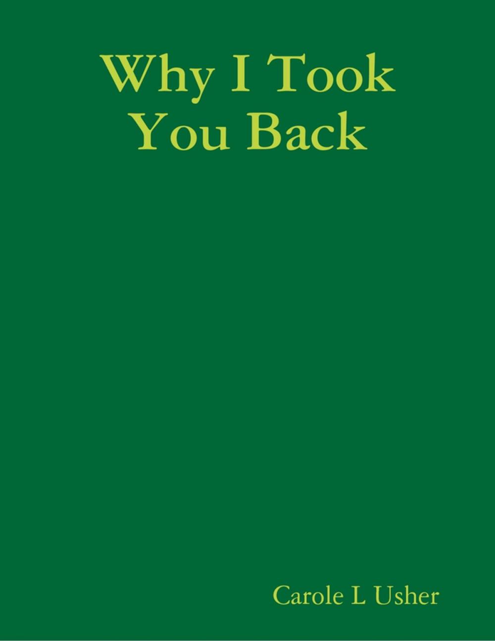 Big bigCover of Why I Took You Back