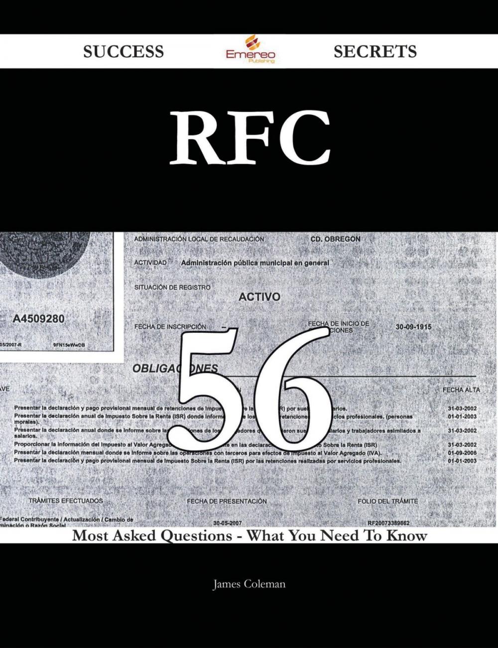 Big bigCover of RFC 56 Success Secrets - 56 Most Asked Questions On RFC - What You Need To Know