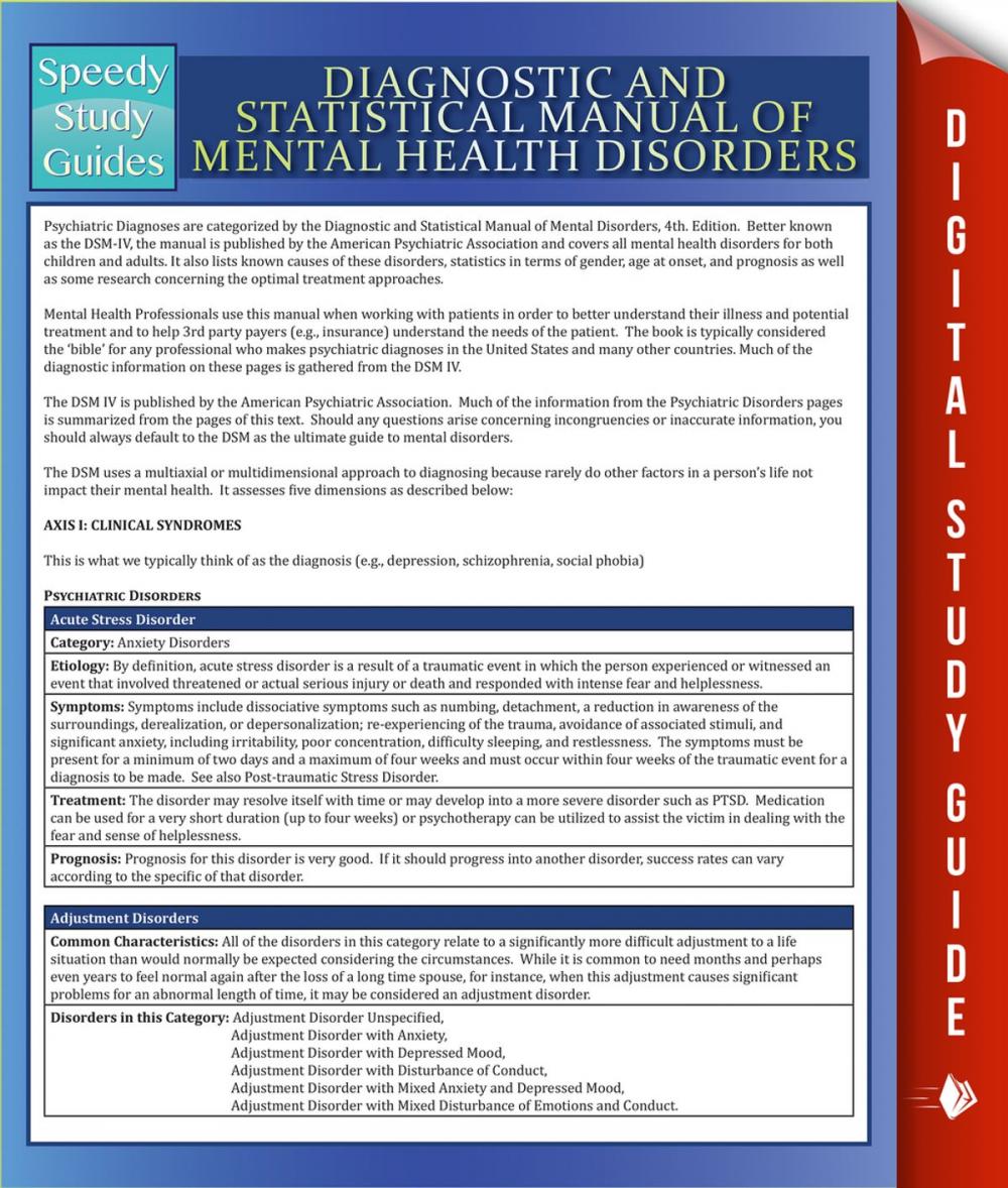 Big bigCover of Diagnostic and Statistical Manual of Mental Health Disorders